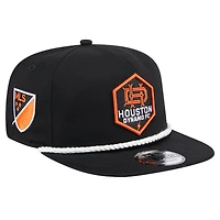 Men's New Era Black Houston Dynamo FC 2024 Kick Off Collection Golfer Snapback Hat