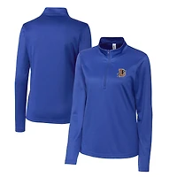 Women's Cutter & Buck  Blue Durham Bulls Clique Spin Eco Performance Half-Zip