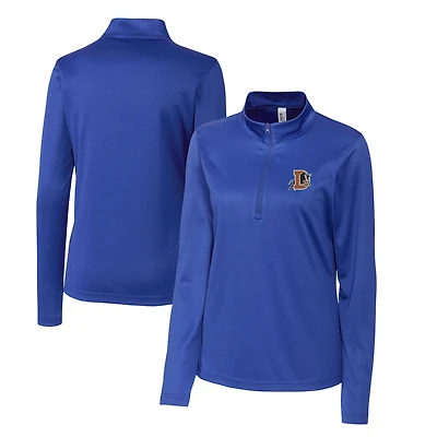 Women's Cutter & Buck Blue Durham Bulls Clique Spin Eco Performance Half-Zip