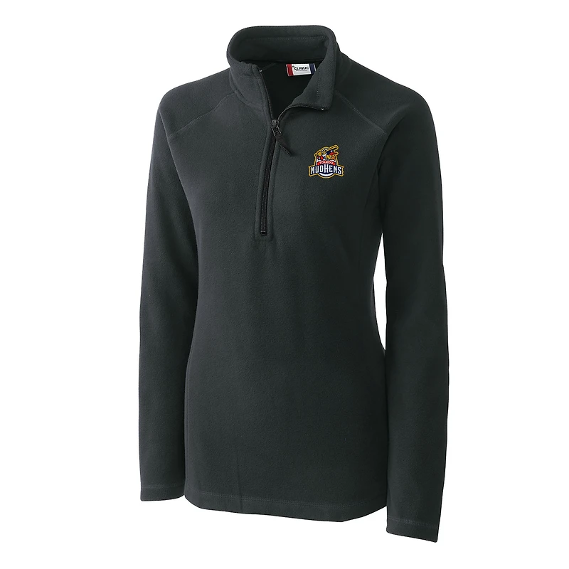 Women's Cutter & Buck  Charcoal Toledo Mud Hens Clique Summit Performance Fleece Half-Zip Pullover Jacket