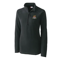 Women's Cutter & Buck  Charcoal Toledo Mud Hens Clique Summit Performance Fleece Half-Zip Pullover Jacket