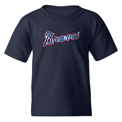 Youth Soft as a Grape Navy Atlanta Braves Cooperstown Collection T-Shirt