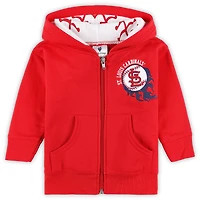Infant Soft as a Grape Red St. Louis Cardinals Baseball Full-Zip Hoodie