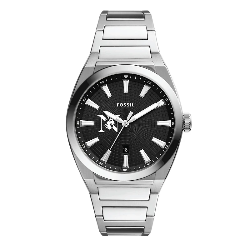 Men's Fossil Northeastern Huskies Everett Stainless Steel Watch