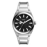 Men's Fossil SMU Mustangs Everett Stainless Steel Watch
