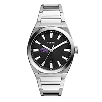 Men's Fossil TCU Horned Frogs Everett Stainless Steel Watch