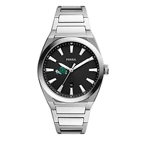 Men's Fossil Tulane Green Wave Everett Stainless Steel Watch