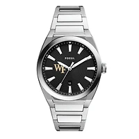 Men's Fossil Wake Forest Demon Deacons Everett Stainless Steel Watch