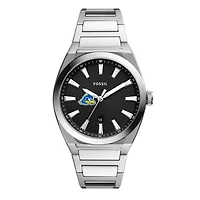 Men's Fossil Delaware Fightin' Blue Hens Everett Stainless Steel Watch