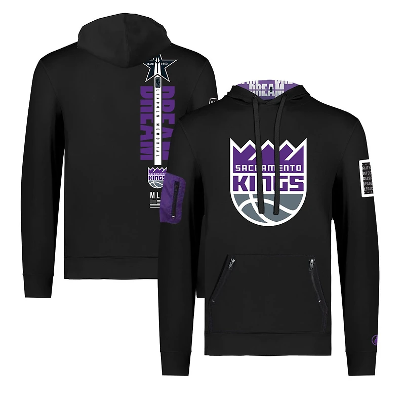 Unisex FISLL x Black History Collection  Black Sacramento Kings Pullover Hoodie
