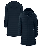 Women's Cutter & Buck Navy Chicago Cubs Cooperstown Collection Mission Ridge Repreve Eco Insulated Long Full-Zip Puffer Jacket