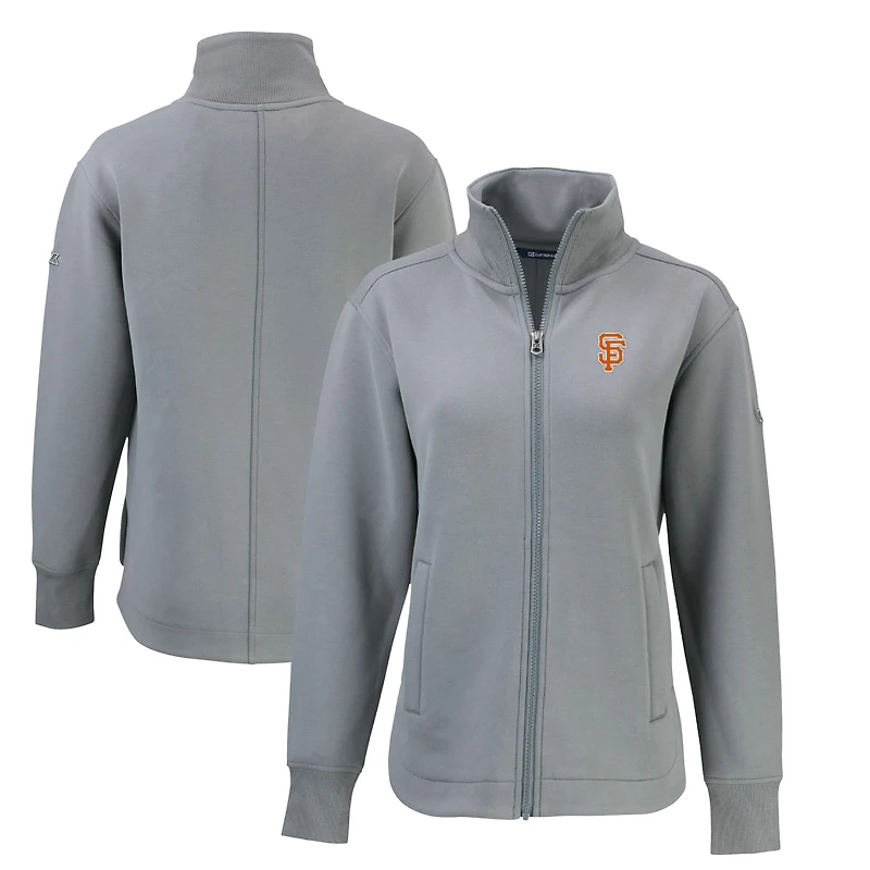 Women's Cutter & Buck Gray San Francisco Giants City Connect Roam Eco Recycled Full-Zip Jacket