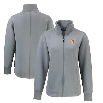 Women's Cutter & Buck Gray San Francisco Giants City Connect Roam Eco Recycled Full-Zip Jacket