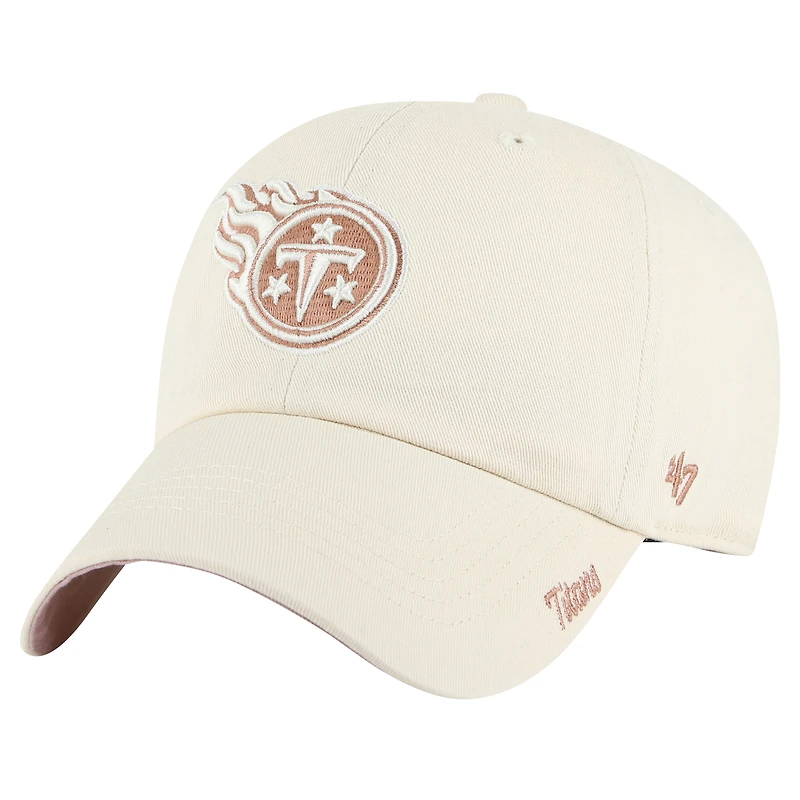 Women's '47 Natural Tennessee Titans Ballpark Cheer Clean Up Adjustable Hat
