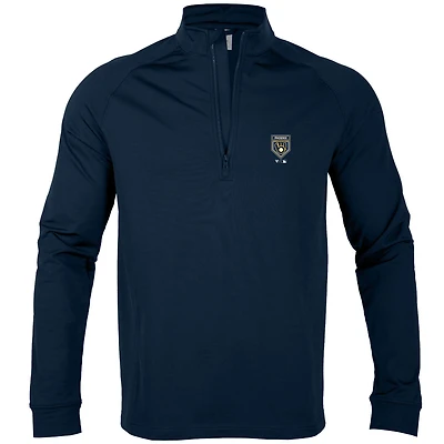 Men's Levelwear Navy Milwaukee Brewers 2024 Spring Training Calibre Raglan Quarter-Zip Top
