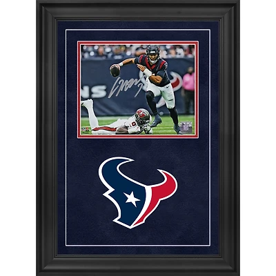C.J. Stroud Houston Texans Autographed Deluxe Framed 8" x 10" Escape from Pocket Photograph