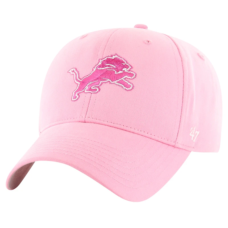 Girls Youth '47 Pink Detroit Lions Rose MVP Adjustable Hat
