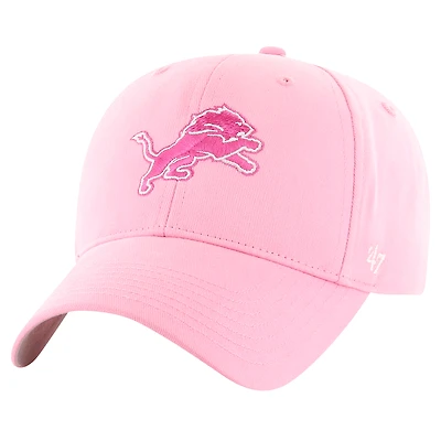 Girls Youth '47 Pink Detroit Lions Rose MVP Adjustable Hat