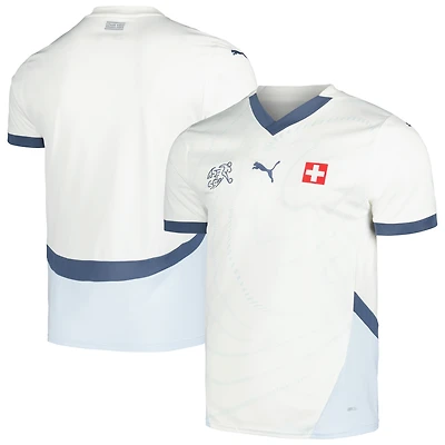 Men's Puma White Switzerland National Team 2024 Away Replica Jersey