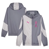 Men's Puma Gray AC Milan 2023/24 Pre-Match Full-Zip Hoodie Jacket