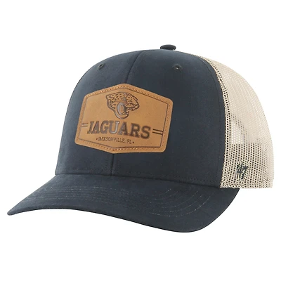 Men's '47 Dark Navy/Natural Jacksonville Jaguars Rawhide Trucker Adjustable Hat