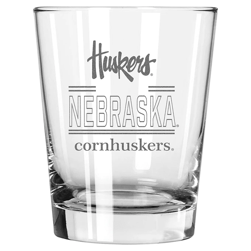 The Memory Company Nebraska Huskers 15oz. Double Old Fashioned Glass