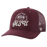 Men's '47 Maroon Mississippi State Bulldogs Pitstop Trucker Adjustable Hat
