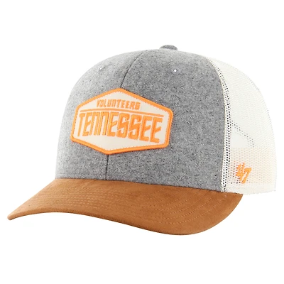 Men's '47 Heather Gray Tennessee Volunteers Drover Trucker Adjustable Hat