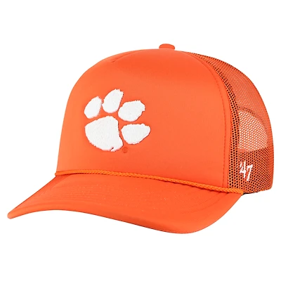 Men's '47 Orange Clemson Tigers Foam Front Mesh Trucker Snapback Hat
