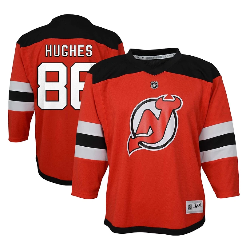 Toddler Jack Hughes Red New Jersey Devils Home Replica Player Jersey