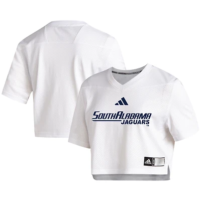 Women's adidas White South Alabama Jaguars Crop Jersey