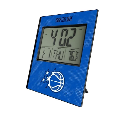 Keyscaper Orlando Magic Cross Hatch Personalized Digital Desk Clock