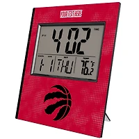 Keyscaper Toronto Raptors Cross Hatch Personalized Digital Desk Clock
