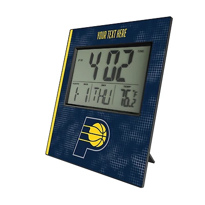 Keyscaper Indiana Pacers Cross Hatch Personalized Digital Desk Clock