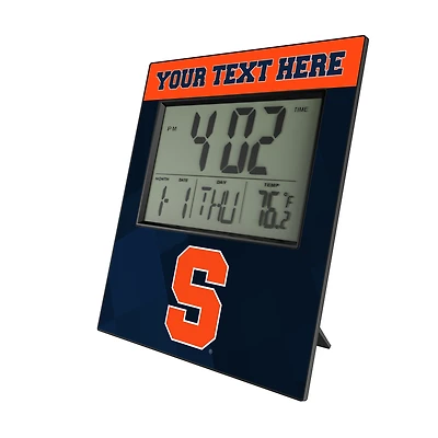 Keyscaper Syracuse Orange Color Block Personalized Digital Desk Clock