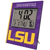 Keyscaper LSU Tigers Cross Hatch Personalized Digital Desk Clock