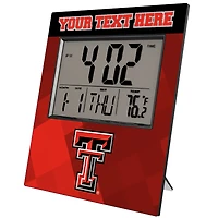 Keyscaper Texas Tech Red Raiders Color Block Personalized Digital Desk Clock