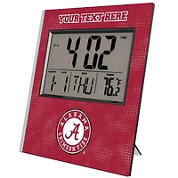 Keyscaper Alabama Crimson Tide Cross Hatch Personalized Digital Desk Clock