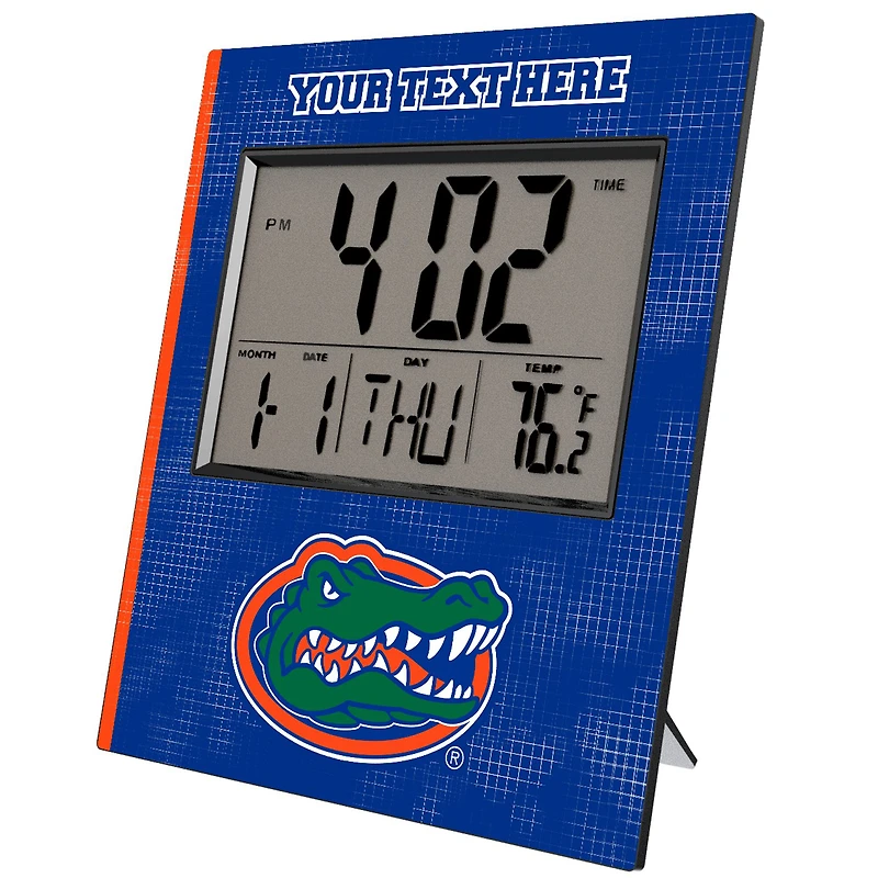 Keyscaper Florida Gators Cross Hatch Personalized Digital Desk Clock