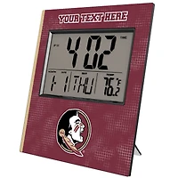 Keyscaper Florida State Seminoles Cross Hatch Personalized Digital Desk Clock