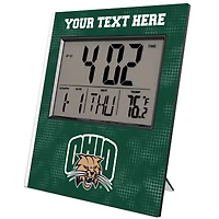 Keyscaper Ohio Bobcats Cross Hatch Personalized Digital Desk Clock