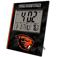 Keyscaper Oregon State Beavers Cross Hatch Personalized Digital Desk Clock