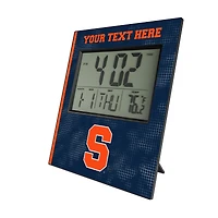 Keyscaper Syracuse Orange Cross Hatch Personalized Digital Desk Clock