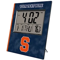 Keyscaper Syracuse Orange Cross Hatch Personalized Digital Desk Clock