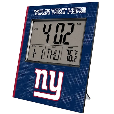 Keyscaper New York Giants Cross Hatch Personalized Digital Desk Clock