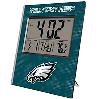 Keyscaper Philadelphia Eagles Cross Hatch Personalized Digital Desk Clock
