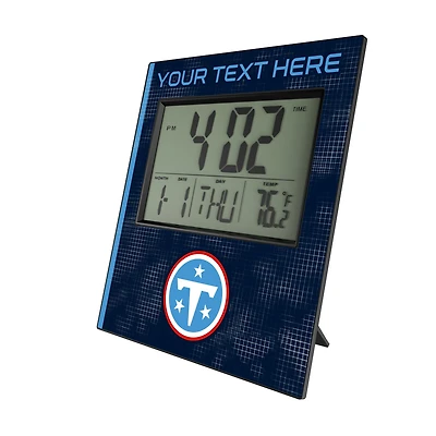 Keyscaper Tennessee Titans Cross Hatch Personalized Digital Desk Clock
