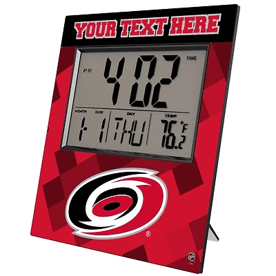 Keyscaper Carolina Hurricanes Color Block Personalized Digital Desk Clock