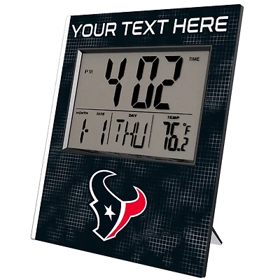 Keyscaper Houston Texans Cross Hatch Personalized Digital Desk Clock