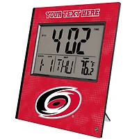 Keyscaper Carolina Hurricanes Cross Hatch Personalized Digital Desk Clock